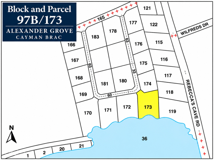 ALEXANDER GROVE SUBDIVISION - CAYMAN BRAC - POND LOT 4